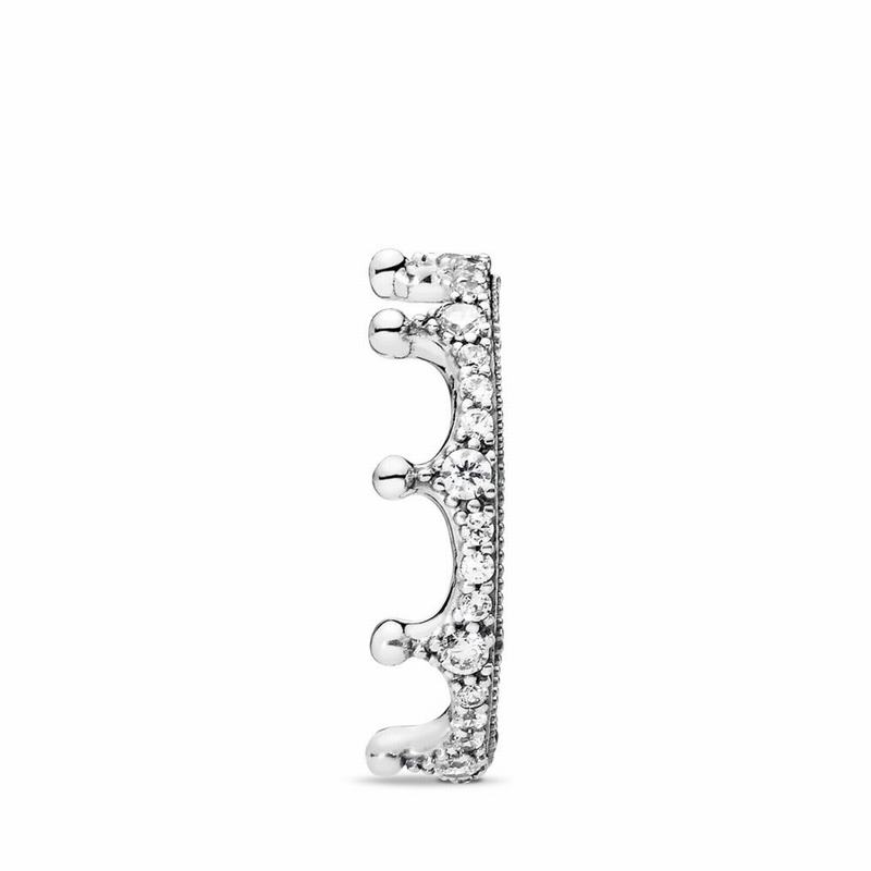 Pandora Australia Clear Sparkling Crown Stackable Ring - Sterling Silver | SIDRHG539